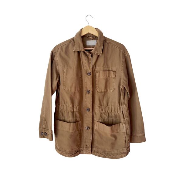 Everlane The Cinchable Chore Jacket in Olive Size Small - Picture 1 of 8